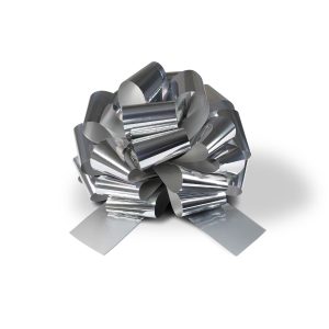 12'' Large Silver Gift Bow